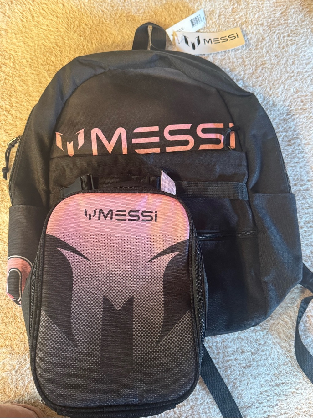 Messi Backpack & Matching Lunch Bag NWT